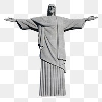 Christ the Redeemer png sticker, transparent background