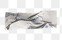 Silver duct tape png sticker, transparent background