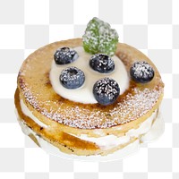 Blueberry pancake  png sticker, transparent background