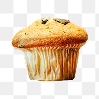 Muffin dessert png sticker, transparent background