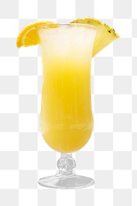 Orange pineapple juice png sticker, transparent background