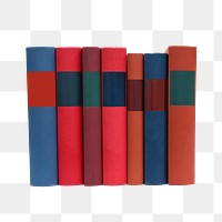 Colorful book spines png sticker, transparent background