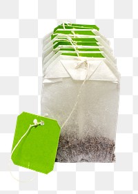 Tea bags png sticker, transparent background