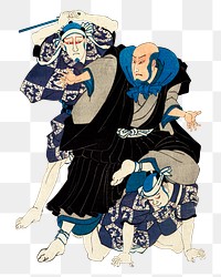 Png Sato Norikiyo Nyudo Saigo Yoshinaka, transparent background, Japanese ukiyo-e woodblock print by Utagawa Kuniyoshi. Remixed by rawpixel.