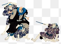 Png Sato Norikiyo Nyudo Saigo Yoshinaka, transparent background, Japanese ukiyo-e woodblock print by Utagawa Kuniyoshi. Remixed by rawpixel.