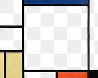 Png Mondrian’s Composition frame, Cubism art, transparent background.   Remixed by rawpixel.