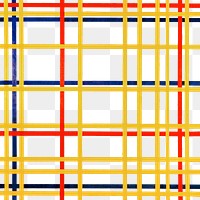 Png Mondrian’s New York City I, Cubism art, transparent background.   Remixed by rawpixel.