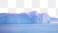 Frozen ocean png border, transparent background