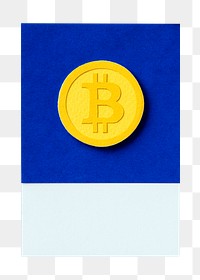 Bitcoin png currency money sticker, transparent background