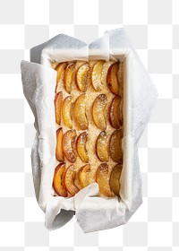 Plum cake png vegan food sticker, transparent background