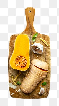 Butter squash png vegetable sticker, transparent background