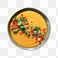 Pumpkin soup png food sticker, transparent background