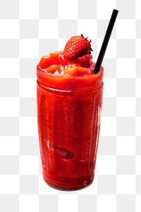 Strawberry smoothie png sticker, food isolated image, transparent background