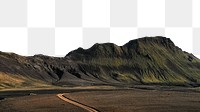 PNG mountain & road border, transparent background