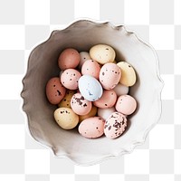 Png chocolate Easter eggs sticker, transparent background