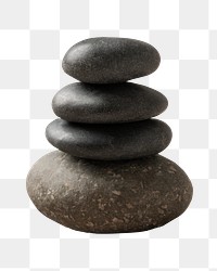 Zen stones png sticker, transparent background