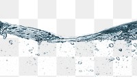 Water texture png border, transparent background