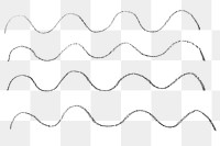 Wavy line png sticker, transparent background