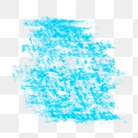 Blue crayon  png texture sticker, transparent background