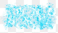 Blue crayon png texture sticker, transparent background