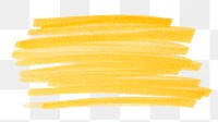 Png yellow marker stroke sticker, transparent background