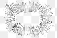 Png abstract pencil scratch sticker, transparent background