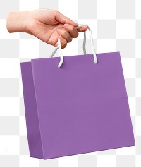 Shopping bag mockup png sticker, transparent background