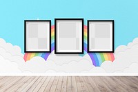 Picture frames png transparent mockup, wall decoration