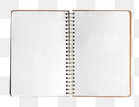 Open sketchbook pages  png sticker, transparent background