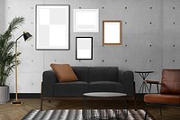 Picture frames png transparent mockup, wall decoration