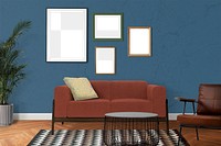 Picture frames png transparent mockup, wall decoration