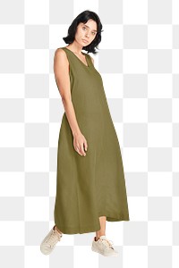 Women's long dress png sticker, fashion transparent background