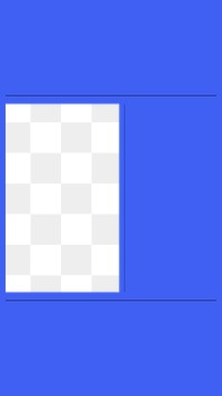 Blue frame png rectangle sticker, transparent background