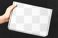 Paper box mockup png, transparent product packaging design