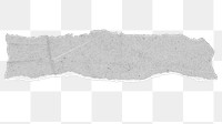 Gray  ripped paper png sticker, transparent background