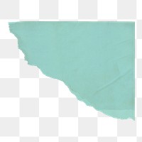 Blue ripped paper png sticker, transparent background