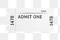 Ticket paper png sticker, transparent background