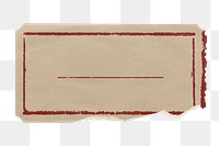 Vintage ticket paper png sticker, transparent background