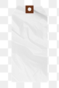 White clothing label png sticker, transparent background