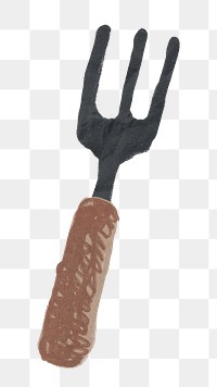 Gardening fork png sticker, transparent background