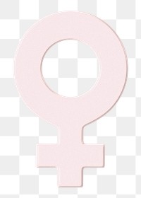 Females gender symbol png sticker, transparent background