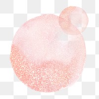 Pink watercolor drop png sticker, transparent background