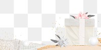 Birthday gift png border, transparent background