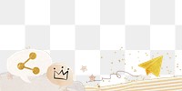 Marketing border png sticker, transparent background