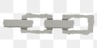 PNG Silver chain, paper craft element, transparent background