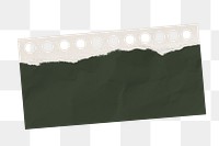 PNG Dark green note paper, element, transparent background