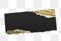 PNG Black ripped paper, element, transparent background