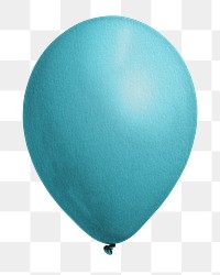 PNG Blue balloon, party decor element, transparent background