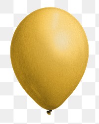 PNG Yellow balloon, party decor element, transparent background