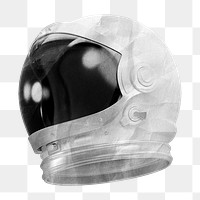 PNG Astronaut helmet, paper craft element, transparent background